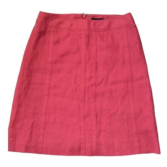 Ann Taylor Dresses & Skirts - 3/25$ 🦋 Ann Taylor 100% Linen Fully Lined Skirt Dusty Pink size 6P